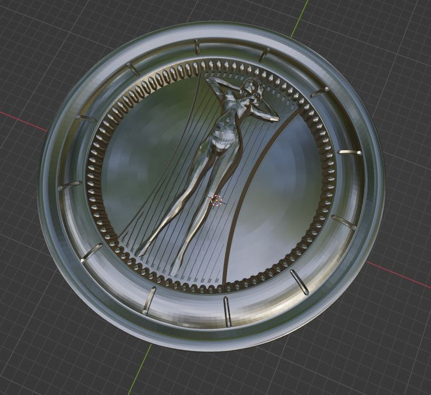 Posing Lady Hubcap 15"